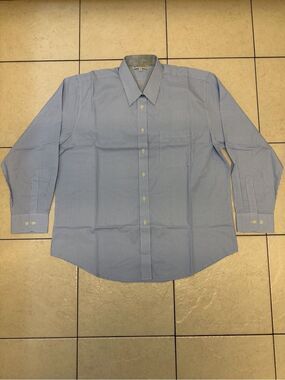 Las Olas By Oved International XL Blue Summer Comfort Button Up Menswear Shirt